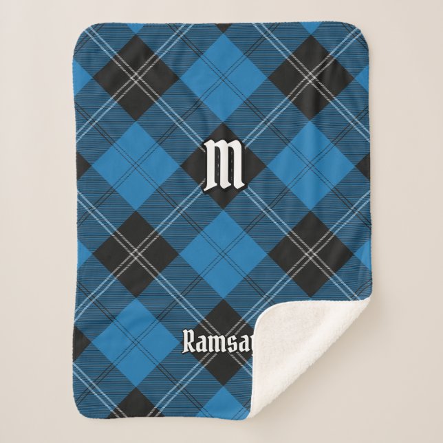 Couverture Sherpa Clan Ramsay Blue Hunting Tartan (Devant)
