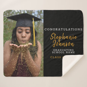 Couverture Sherpa Classe de 2020 Photo personnalisée Nom Graduation