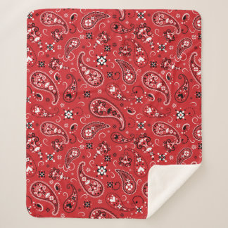 Couverture Sherpa Classic Bandana Red Paisley
