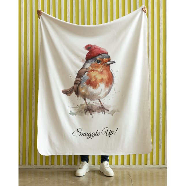 Couverture Sherpa Classic Christmas Robin, custom  (Créateur téléchargé)