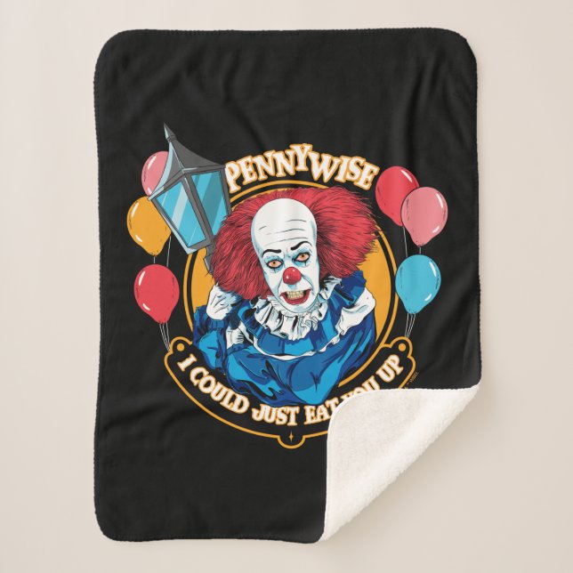 Couverture Sherpa Classic Pennywise - Je Pourrais Juste Vous Manger  (Devant)