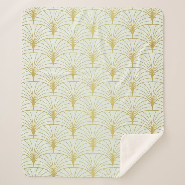 Couverture Sherpa Classique Art Déco Motif sans faille. Styli géomét (Devant)