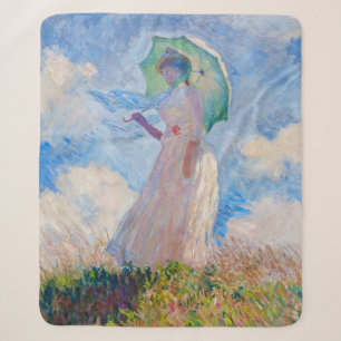 Couverture Sherpa Claude Monet - Femme à l'ombrelle tournée vers la 