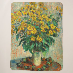Couverture Sherpa Claude Monet - Fleurs d'artichauts de Jérusalem