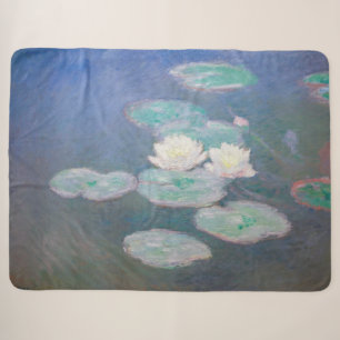 Couverture Sherpa Claude Monet - Lys à eau, effet du soir