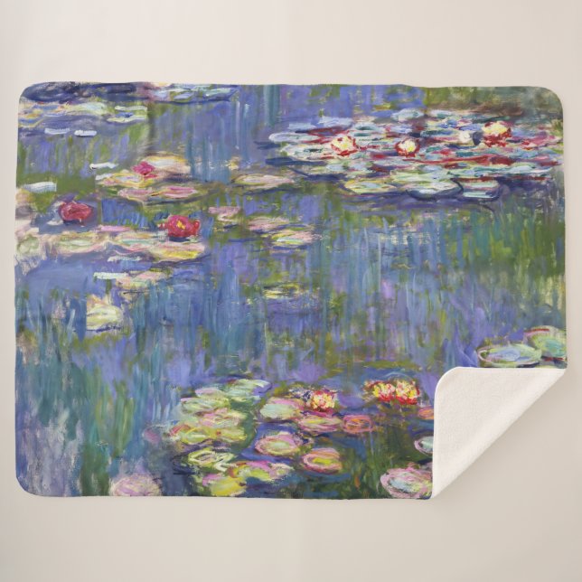 Couverture Sherpa Claude Monet - Nymphéas / Nymphéas (Devant (Horizontal))