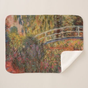 Couverture Sherpa Claude Monet Pont japonais Giverny Art