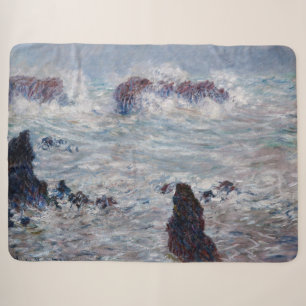 Couverture Sherpa Claude Monet - Tempête au large de la côte de Bell