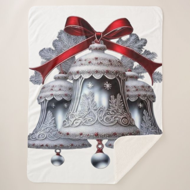 Couverture Sherpa Cloches en argent (Devant)