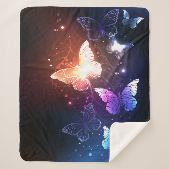 Couverture Sherpa Clowing Night Butterflies (Devant)