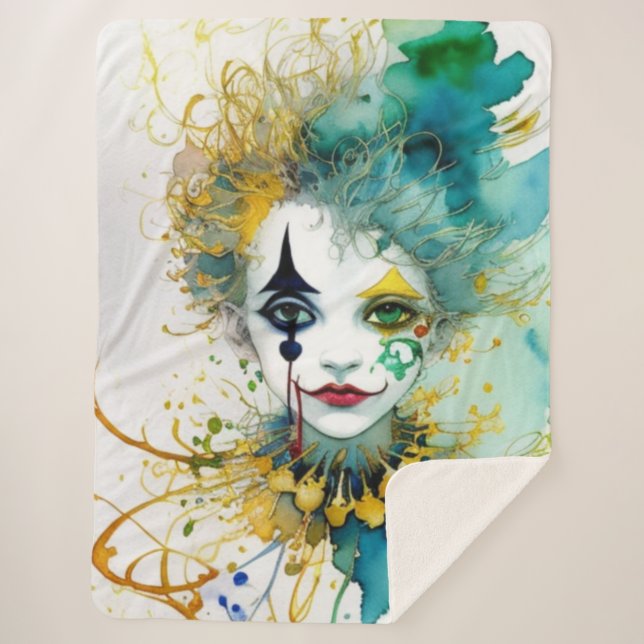 Couverture Sherpa Clown Sherpa Blanket (Devant)