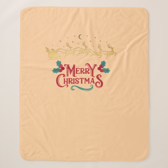 Couverture Sherpa Cocooning Noël (Devant)