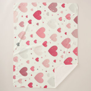 Couverture Sherpa Coeur coloré de la Saint Valentin