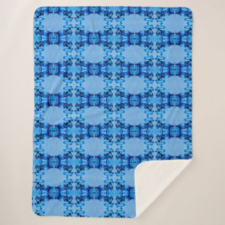 Couverture Sherpa Coeur de teint bleu