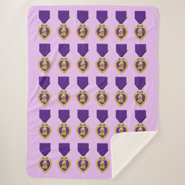 COUVERTURE SHERPA COEUR POURPLE (Devant)