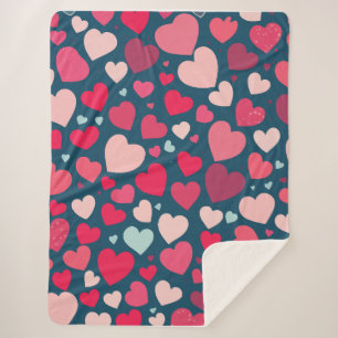 Couverture Sherpa Coeurs