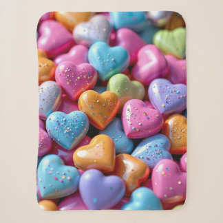 Couverture Sherpa Cœurs de bonbons colorés d'amour