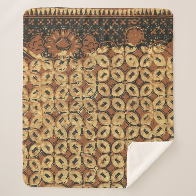 Couverture Sherpa Coffee Bean Earthy Boho Rustique (Devant)