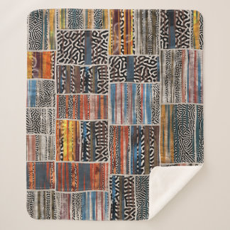 Couverture Sherpa Collage de patchwork : Motif de surface composée