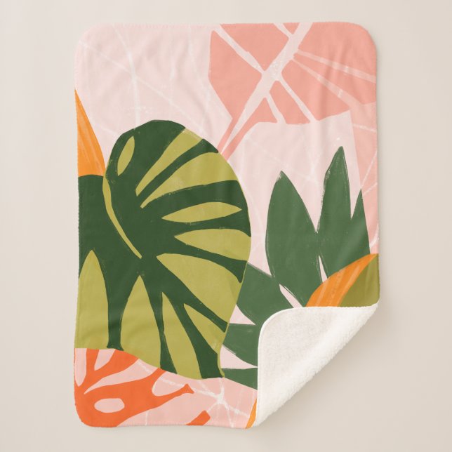 Couverture Sherpa Collage Jungle I (Devant)