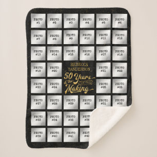 Couverture Sherpa Collage photo 50e anniversaire Personnalisé