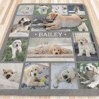 Collage photo de chien Simple moderne gris et blan