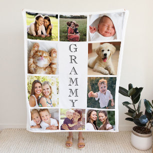 Couverture Sherpa Collage photo Grammy personnalisé