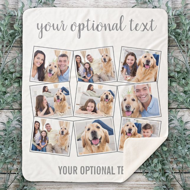 Couverture Sherpa Collage photo moderne 9 (Créateur téléchargé)