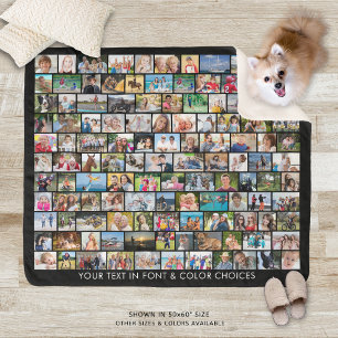 Couverture Sherpa Collage photo simple 121 Formes multiples