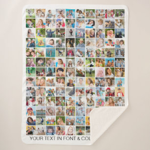 Couverture Sherpa Collage photo simple 130 Personnalisé