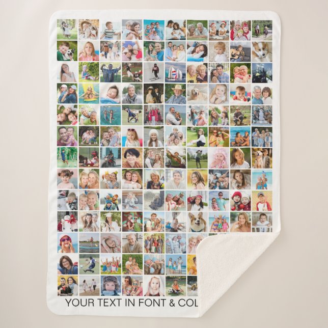 Couverture Sherpa Collage photo simple 130 Personnalisé (Devant)