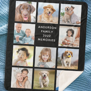 Couverture Sherpa Collage photo simple Personnalisé 11 photo