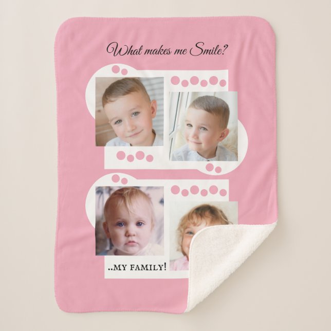 Couverture Sherpa Coller ajouter vos propres photos personnalisées r (Devant)