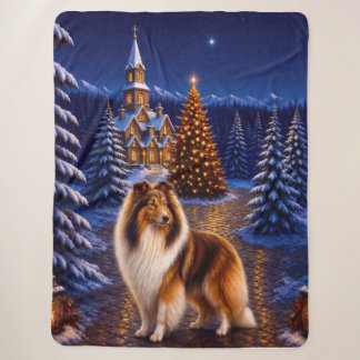 Couverture Sherpa Collie à poil dur de vacances