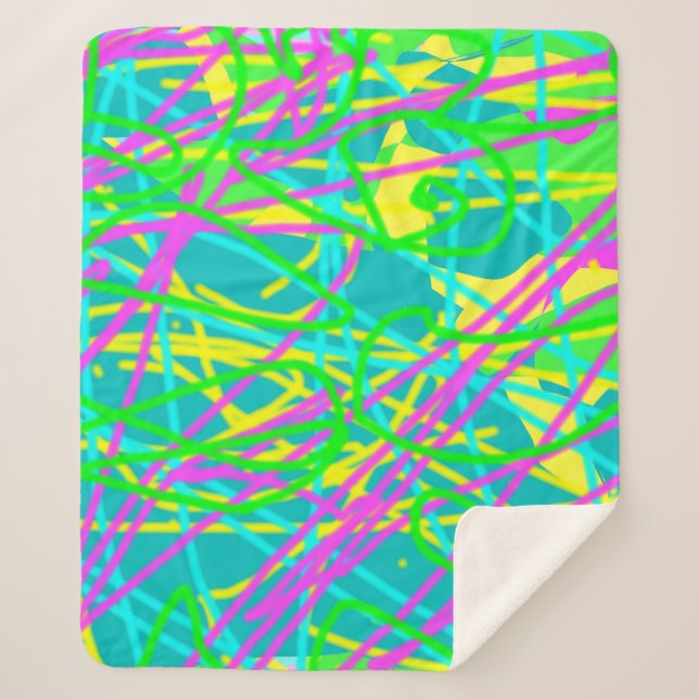 Couverture Sherpa Color My Dreams Scribble Motif Expressive Artsy (Devant)