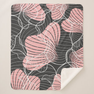 Couverture Sherpa Coloré abstrait, motif artistique transparent.