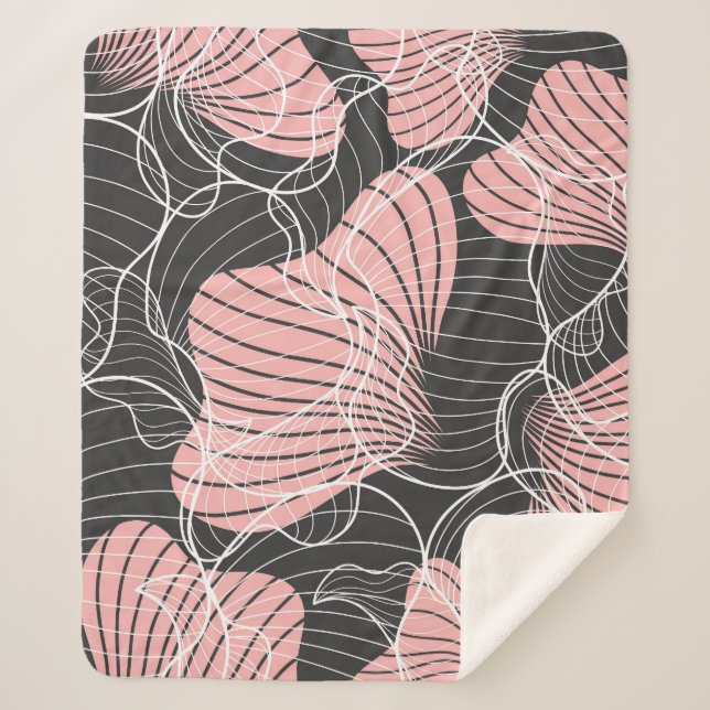 Couverture Sherpa Coloré abstrait, motif artistique transparent. (Devant)