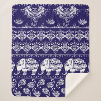 Couverture Sherpa Coloré tribal ethnique sans couture motif