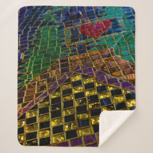 Couverture Sherpa Colorful Heart Mosaic