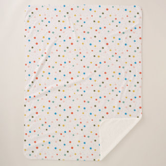 Couverture Sherpa Colorful Painted Dots