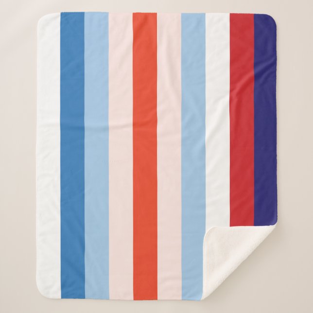 Couverture Sherpa Combinaison de 8 couleurs (Devant)