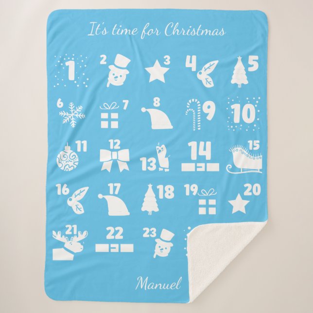 Couverture Sherpa Compte à rebours de Noël Calendrier de l'Avent (Devant)