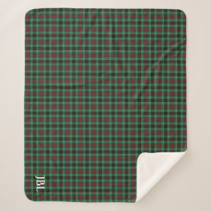 Couverture Sherpa Comté Waterford Tartan Monogramme