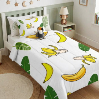 Couverture Sherpa Conception de fruits tropicaux de banane fruité mi