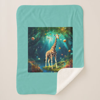 Couverture Sherpa Conception de girafe