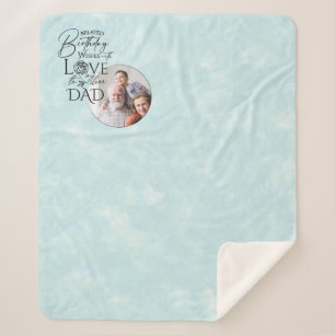Couverture Sherpa Conception de photo de calligraphie d'anniversaire