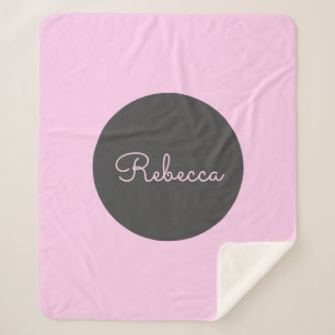 Couverture Sherpa Conception de script rétro-moderne rose cool modif
