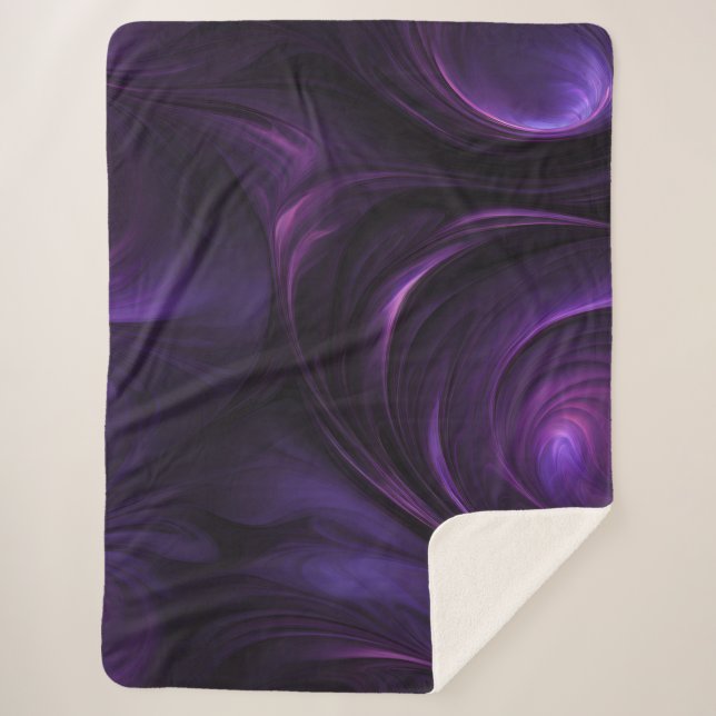 Couverture Sherpa Conception de torsion violette foncée (Devant)