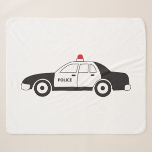 Couverture Sherpa Conception de voiture de la police de jouets