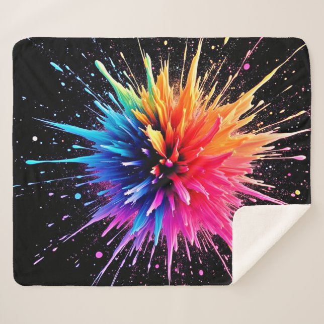 Couverture Sherpa Conception dynamique des explosions de couleurs (Devant (Horizontal))